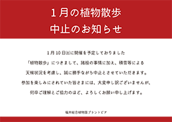 年末年始休園のお知らせ